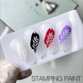 Saga Stamping Paint Лак-фарба для стемпінга  Біла з липким шаром 8ml