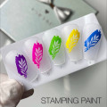 Saga Stamping Paint #6 Лак-фарба для стемпінга Малина 8ml