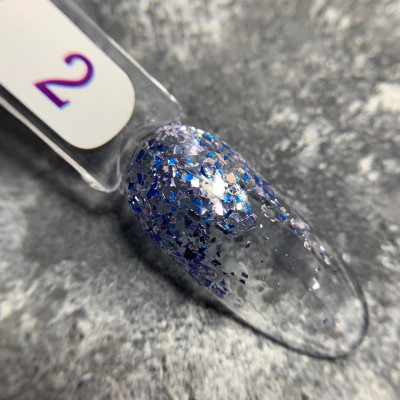 Edlen Foils Color #02 Гель-лак з кольоровою поталлю 9ml