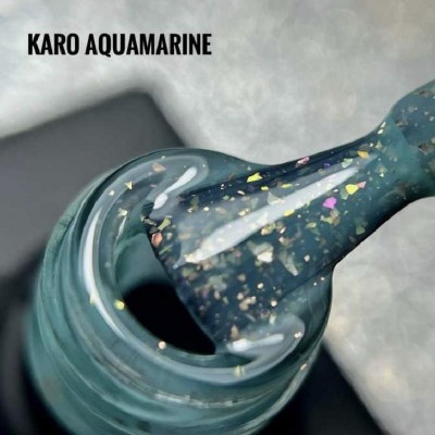 Karo Aquamarine Гель-лак напівпрозорий з блискітками 8ml
