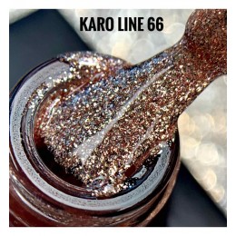 Karo Line #66 Гель-лак кольоровий з блискітками 8ml