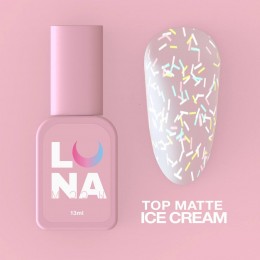 Luna Top Ice Cream Топ матовий з кольоровою посипкою 13ml
