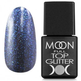 Moon TOP Glitter 04 Blue Топ з синіми мікроблистками 8ml
