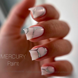 Saga Mercury Paint Лак-фарба для дизайнів срібна 5ml