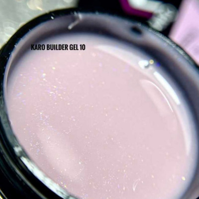 Karo Builder Gel #10 Гель кольоровий з блискітками 30ml