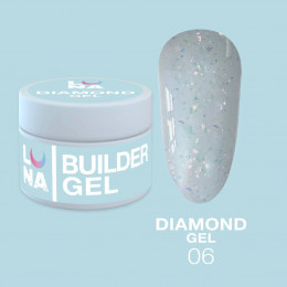 Luna Gel Diamond #06 Гель кольоровий з голографічними пластивцями 15ml