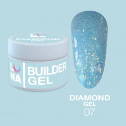 Luna Gel Diamond #07 Гель кольоровий з голографічними пластивцями 15ml