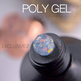 Saga Poly Gel Exclusive #02 Полігель з блискітками 30ml