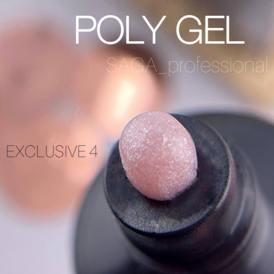 Saga Poly Gel Exclusive #04 Полігель з шиммером 30ml