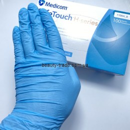 Рукавички нітрилові M Сині 100шт Medicom
