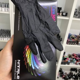 Перчатки Care360 Black (100 штук размер S) нитриловые