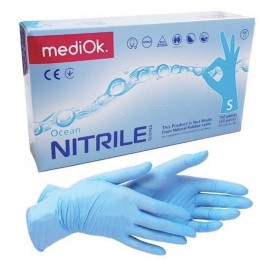 Перчатки MediOk Blue (100 штук размер XS) нитриловые
